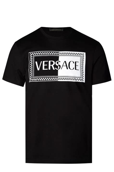 versace box logo t shirt|versace v neck t shirt.